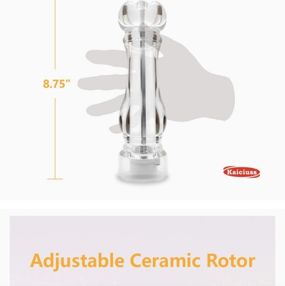 Kaiciuss Salt Pepper Grinder Mill Arcylic - Picture 5 of 9